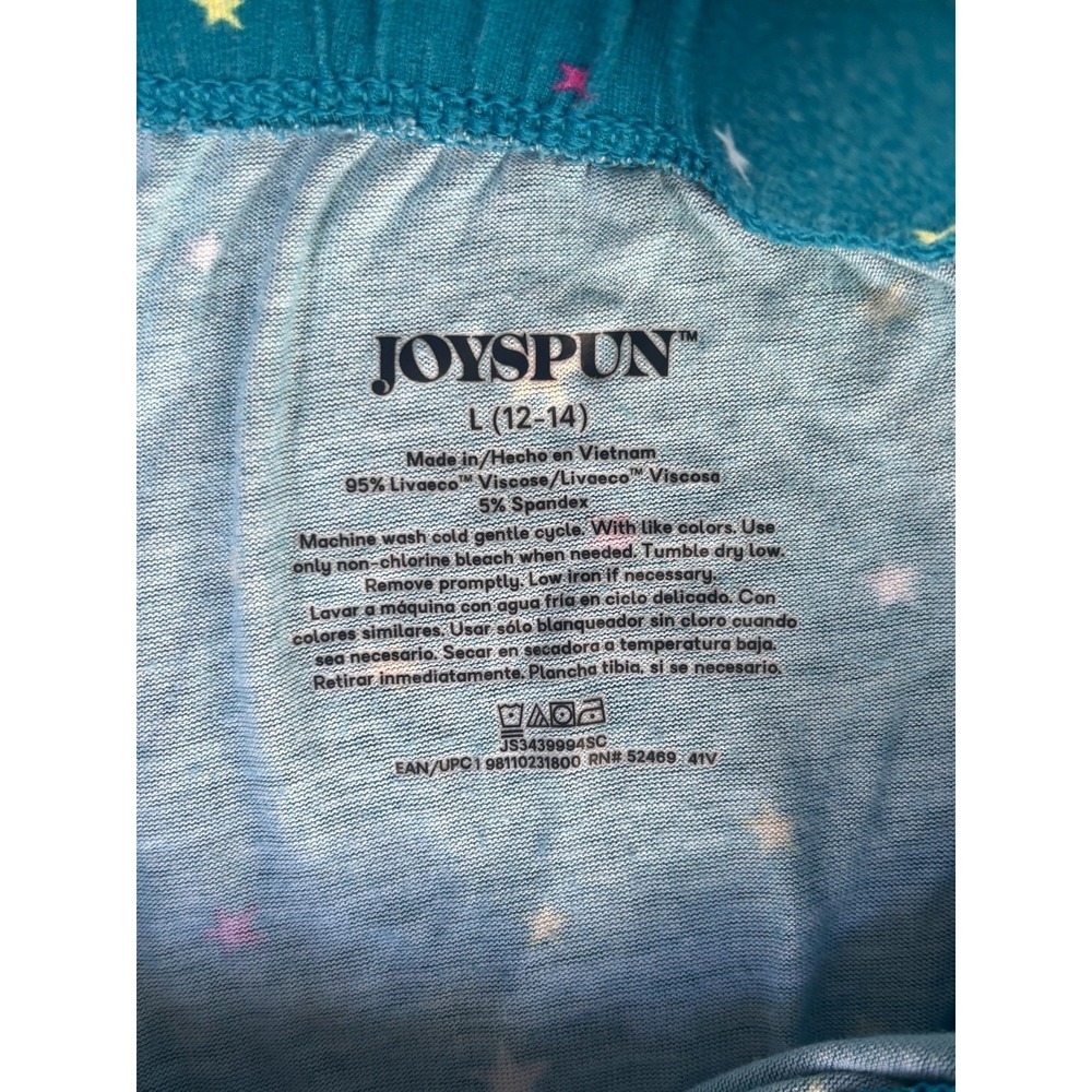 Joyspun Pajamas Pants Women's Size Large Teal Blue‎ Elastic Waist Pull On - Picture 5 of 6